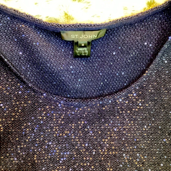ST.JOHN  Sequin Knit Top - Picture 2 of 4